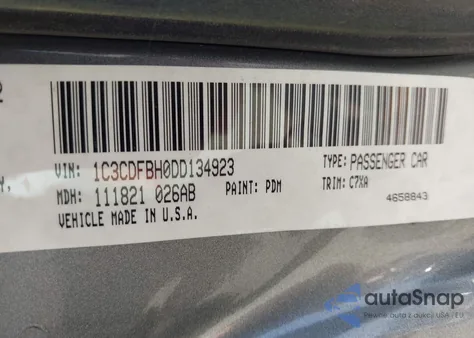 2013 Dodge Dart Rallye from USA, damaged, VIN 1C3CDFBH0DD134923